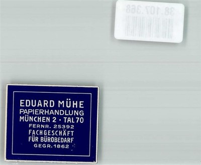 38107368 - 8000 Muenchen Eduard Muehe Papierhandlung Fachgeschaeft f.
