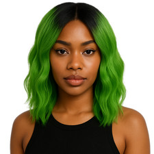 Studio Salon  Billie Green and Black Faded Wig