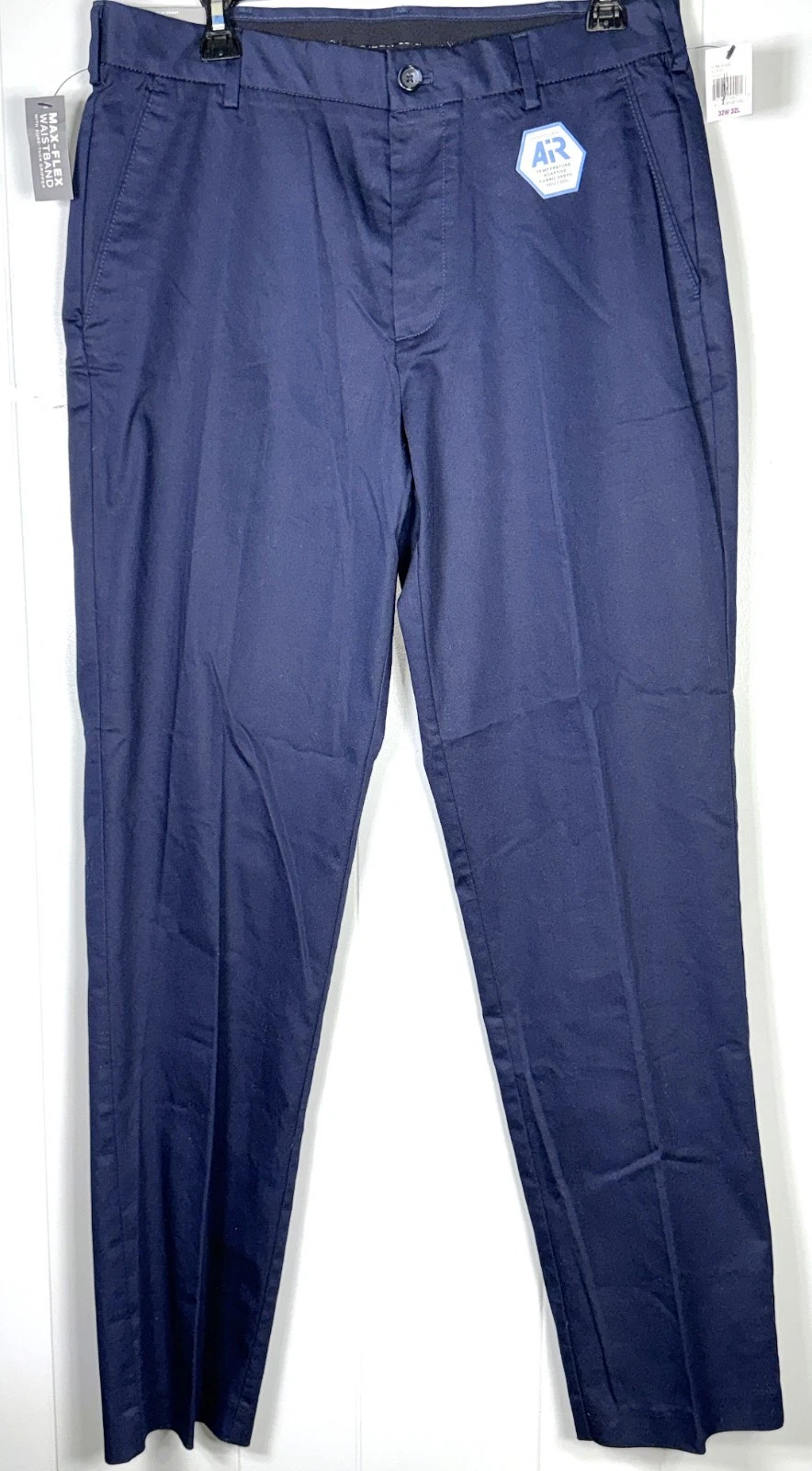 Van Heusen AiR Cooling Max-Flex Waistband Stretch Wicking Straight Fit Pants 32