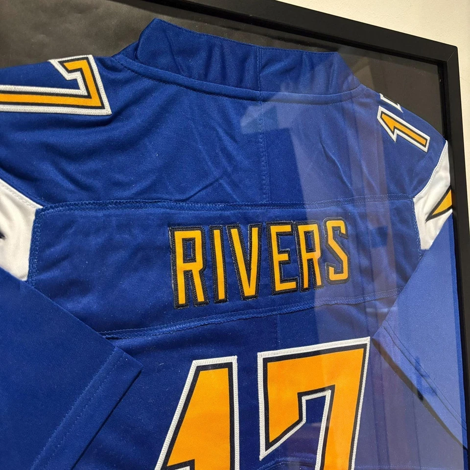 Los Angeles Chargers Philip Rivers Jersey Framed, Philip Rivers Shirt Framed Foto 2 de 4