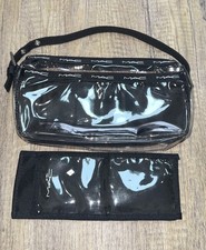 MAC Cosmetics Black and Transparent Makeup Bag Purse Set of 2 AUTHENTIC