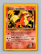 Blaine's Growlithe 62/132 MP Common Gym Challenge Pokemon Unlimited on eBay