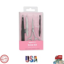 Complete Eyebrow Grooming Toolkit: Precision Tweezers, Scissors Brush