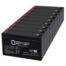 Mighty Max 6V, 9Ah, AGM, F2 Battery Compatible with Japan PE6V6.5 - 9 Pack