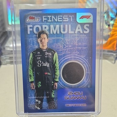 2024 Topps Finest Formula 1 Finest Formulas Zhou Guanyu #FF-ZHO Blue /75 Sauber