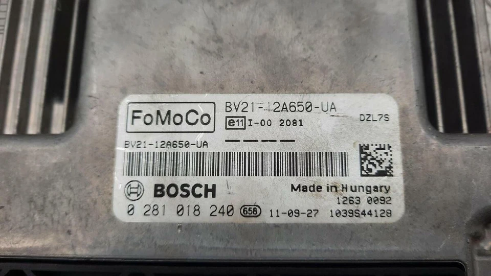 2012 FORD FIESTA MK7 1.6L MOTOR DIESEL ECU BV21-12A650-UA - Imagem 2 de 4