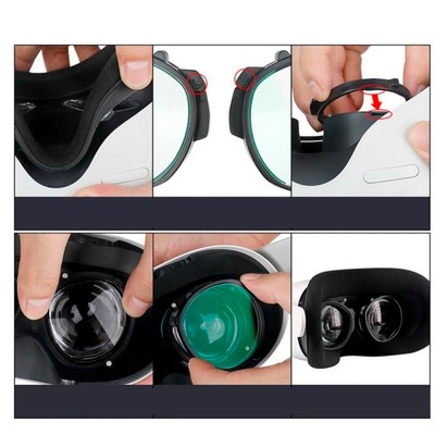 VR Magnetic Eyeglasses Frame Scratch Resistance Protective VR Headset Lens F Fit