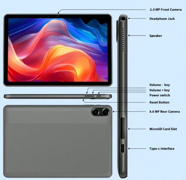 Android 14 Tablet,8-Core 2.0Ghz,4GB RAM (expandable) ,64GB Rom,A523 Tablet - Image 3 of 4