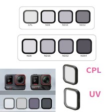 For Insta360 Ace Pro/Ace Pro2 ND8/16/32/64/CPL/UV Filter Black Soft Filter Set