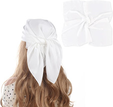 70x70cm Solid Color Scarf-Satin Silk Head Scarf for Women Men Vintage Bandanas S