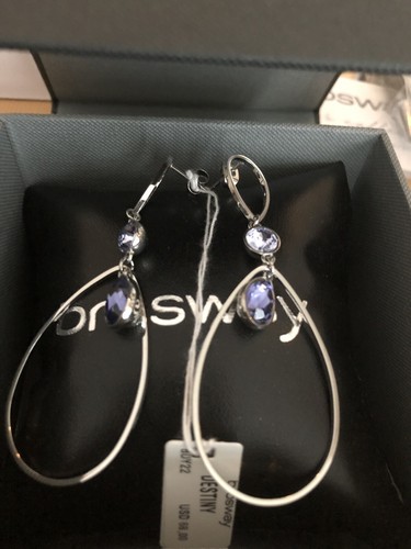 Gorgeous Brosway Destiny Stainless Steel Drop Earring made w/ Swarovski Crystal - Picture 11 of 11