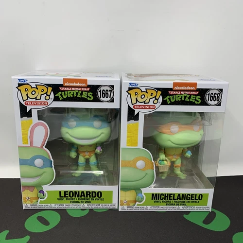 Funko Pop! Teenage Mutant Ninja Turtles Leonardo Michelangelo Easter Lot TMNT