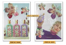 GUCCI Fragrances 2-Page PRINT AD 2023 MILEY CYRUS sexy girl with short hair