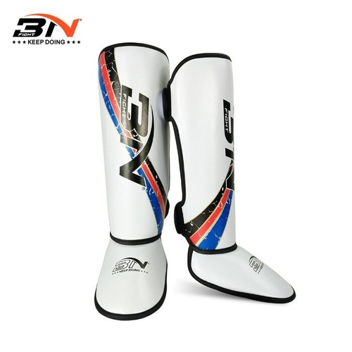 Protector de piernas Sanda para niños Muay Thai boxeo guardias de kickboxing empeines MMA - Imagen 7 de 8