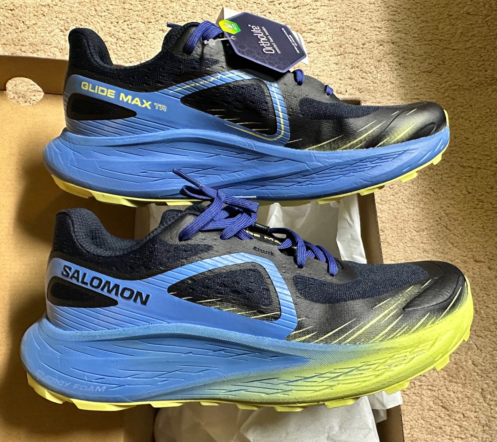 Scarpe Salomon Uomo Glide Max TR Trail Running Escursionismo Sneakers Taglia 9 Nuove