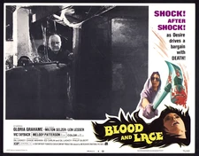 BLOOD AND LACE Original Movie Lobby Card Poster Slasher Horror AIP Gore