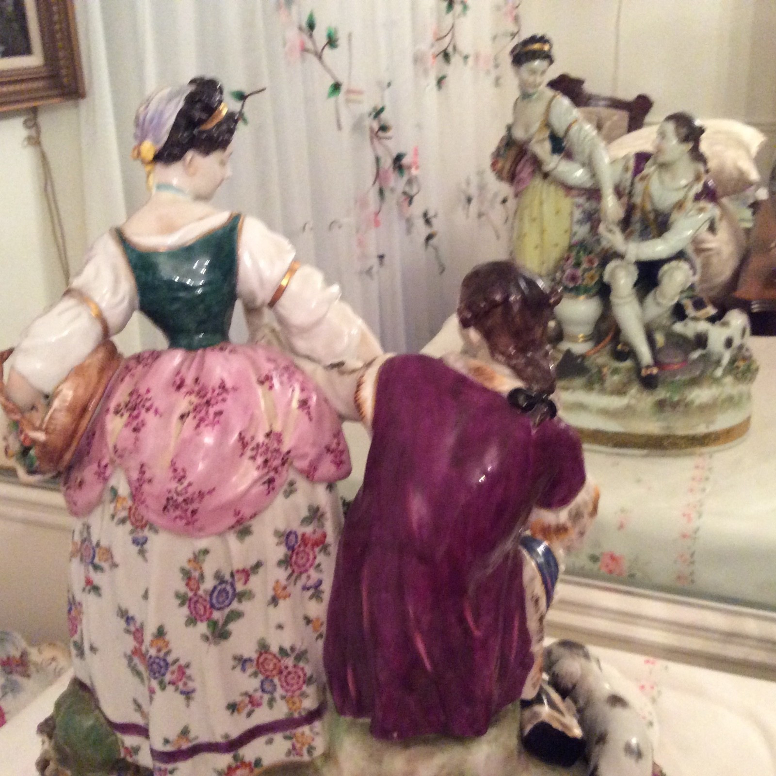 GERMAN HUGE STATUE like ANTIQUE VOLKSTEDT DRESDEN FIGURINE eBay