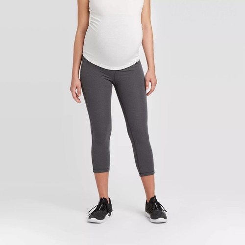 Crossover Panel Active Capri Pants Gray 