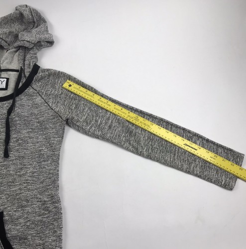MARC NEW YORK Performance Hoodie Womens LARGE Black Gray *marks* - Picture 8 of 11