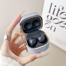 For Samsung Buds Live/Buds2/Pro /Buds2 Pro/FE Cute Leather Case with Keychain