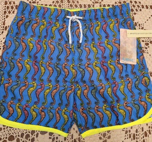 ISLANDHAZE California Seahorses Boy Kid Swim Shorts Trunks Size 14 -NWT