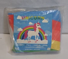 Jessy Home Unicorn Bedding Set Full Size 3 Piece Set 100% Microfiber