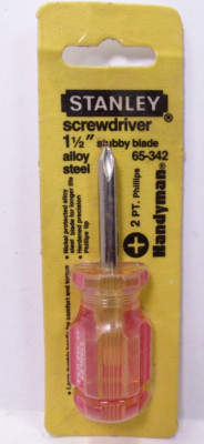 Vtg Stanley Screwdriver 65-342 Tool Stubby Phillips Rare New USA 1987 Handyman
