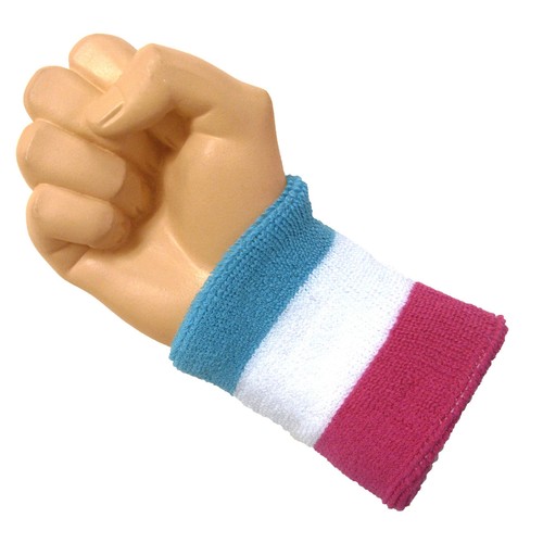 COUVER Premium Mens Womens 3 Color Stripe Sports Wristband, Sweatbands (1 Pair) - Picture 67 of 97