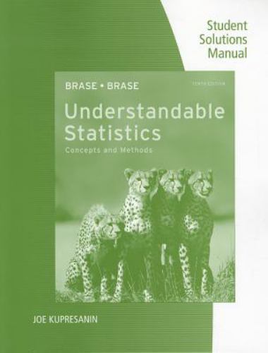 Understandable Statistics : Concepts and Methods by Corrinne Pellillo Brase NEW - Imagen 1 de 1