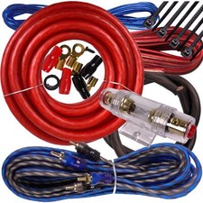 Complete 2500w 4 Gauge Amplifier Installation Wiring Kit Amp Pk2 4 Ga Red For In