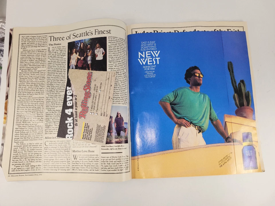 Rolling Stone Magazine Sept 20 1990 The Seventies Page Plant Eagles (5.5) FINE– - Image 3 of 4