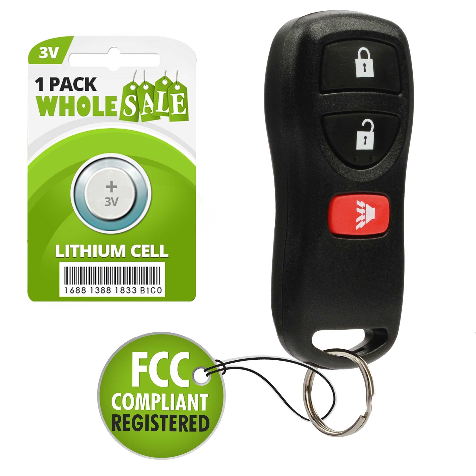 Replacement For 2007 2008 2009 2010 2011 2012 2013 Nissan Versa Key Fob Remote