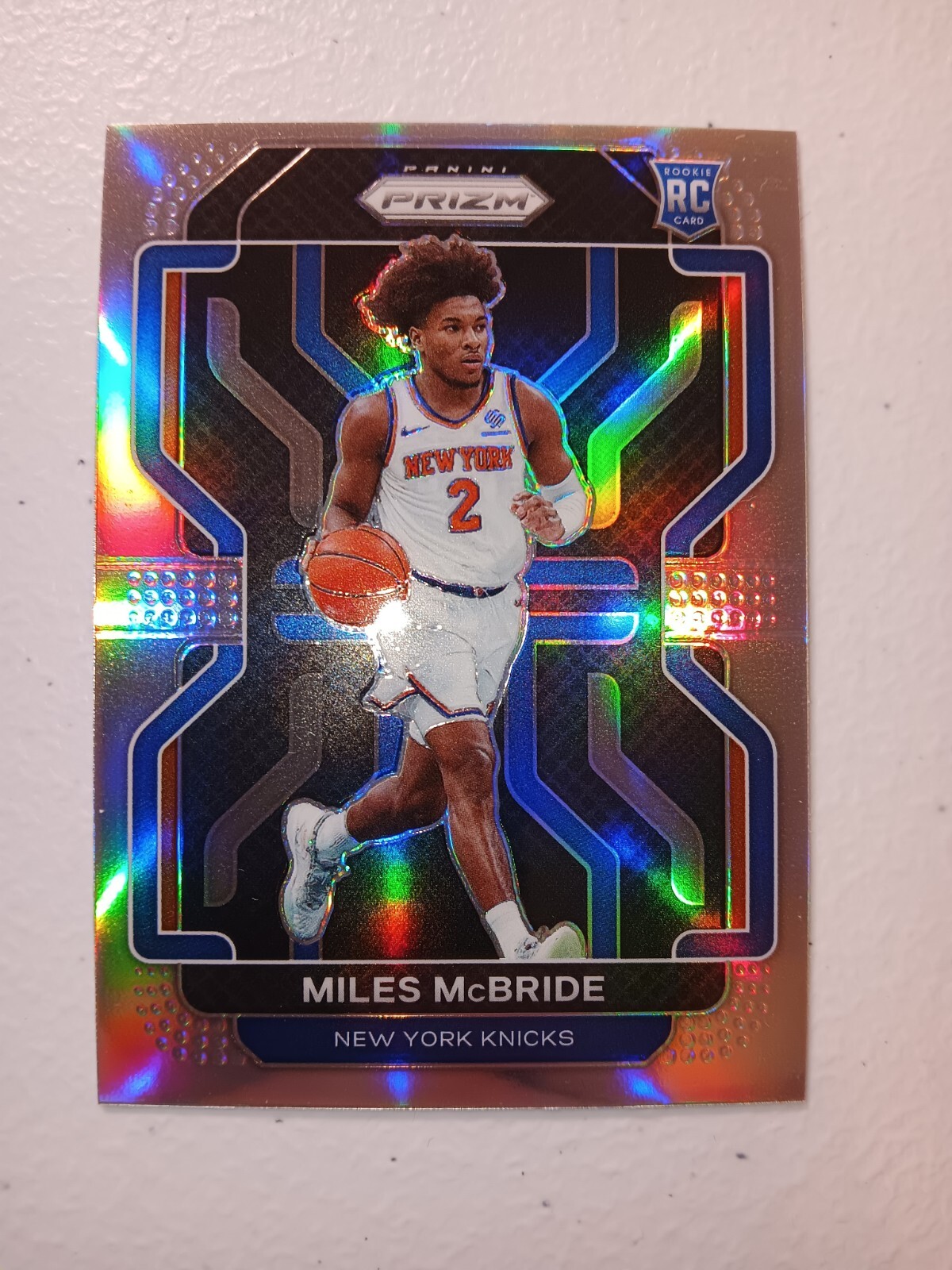 2021-22 Panini Prizm #283 Miles McBride RC SILVER PRIZM New York Knicks Rookie