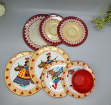 Tin Plates For Play Kitchen Vintage Collectible Joker Hearts Designs 9 pcs