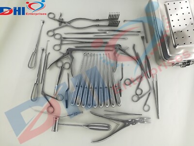 Laminectomy Surgical Orthopedic Instruments Set Of 35 Pieces With Box BY DHI