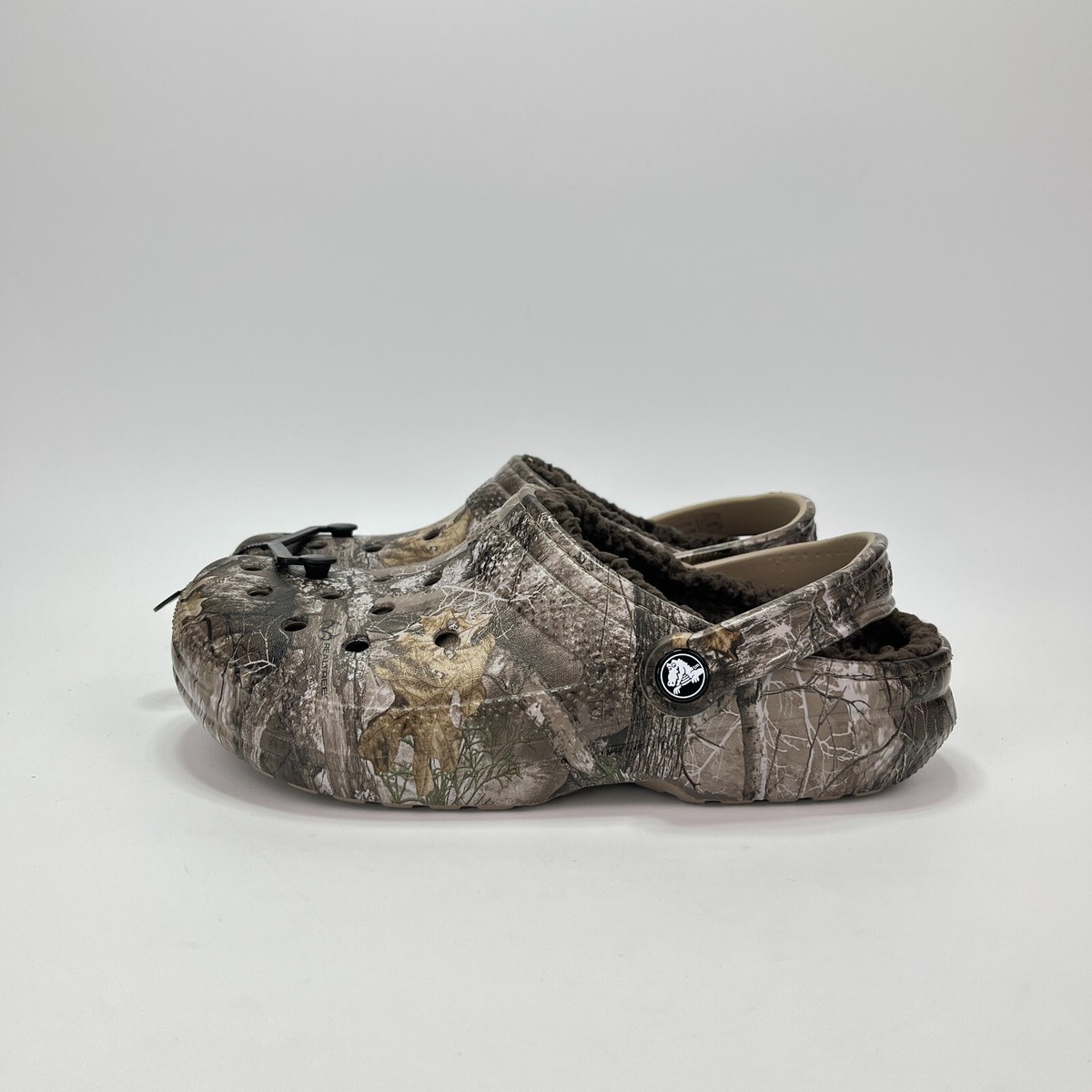 Crocs Classic Lined Realtree Edge Camo Slip On Clog Shoes Women's