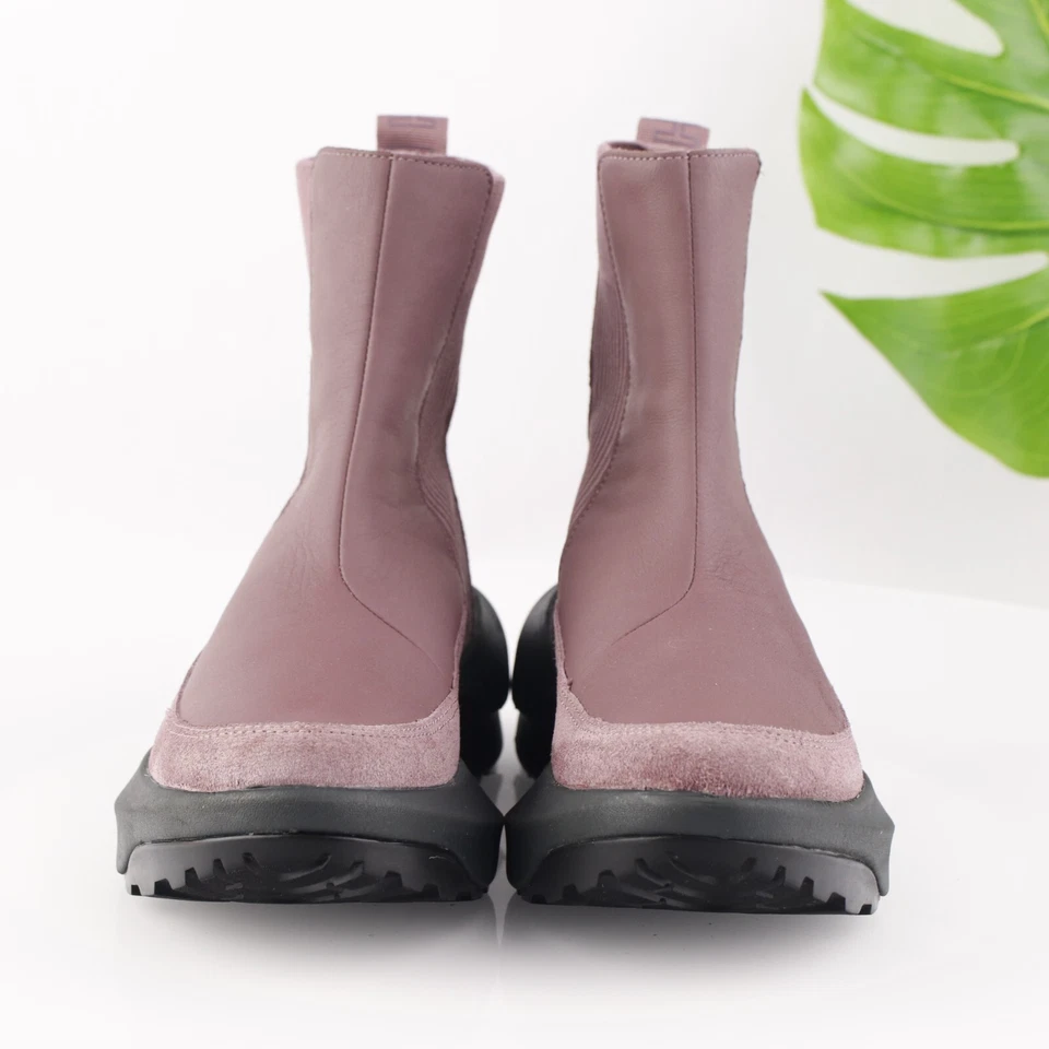 Bota de punto medio alto The North Face para mujer talla 7 botín de plataforma de cuero malva Foto 2 de 4