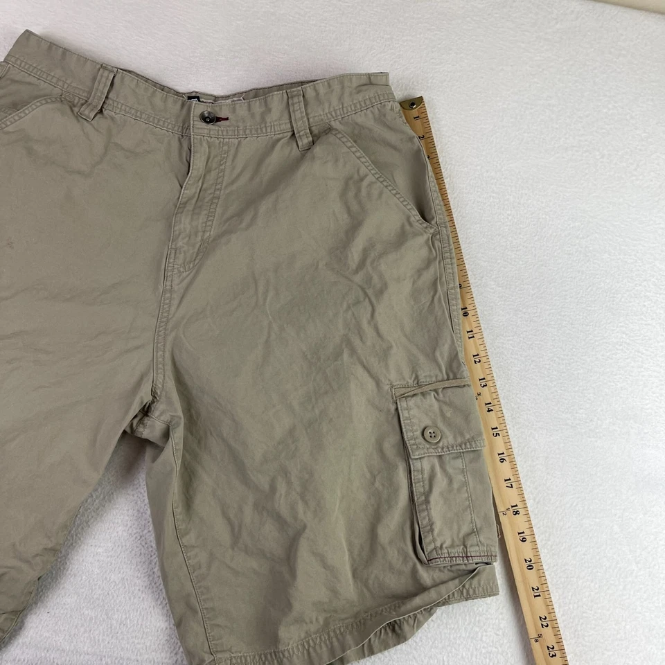 Pantalones Cortos Carga Rojo Arena Caqui Para Hombre Talla 34 10" Bolsillos Entrepierna Foto 3 de 4