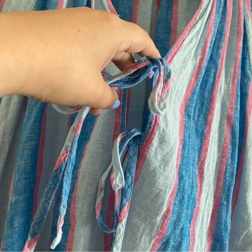 Rails Women's Size Large Brielle Top in Kona Stripe Linen Blend - Picture 8 of 11