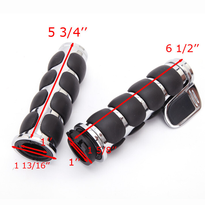 Motorcycle 1'' Handlebar Hand Grips + Throttle Assist For Honda