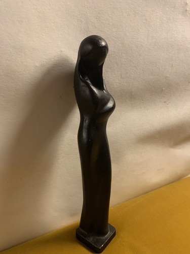 Madre e hijo/Madonna escultura de hierro fundido ennegrecido altura total aprox. 32 cm - Imagen 6 de 16