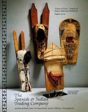 1993 AMERICAN INDIAN EXHIBIT AD, DOLL CRADLE BOARDS, UTE, CHEYENNE, ART PRINT AD