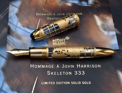 MONTBLANC ペントレイ 展示用 真鍮製 MONTBLANC 149 Skeleton John Harrison Artisan Limited Edition 333