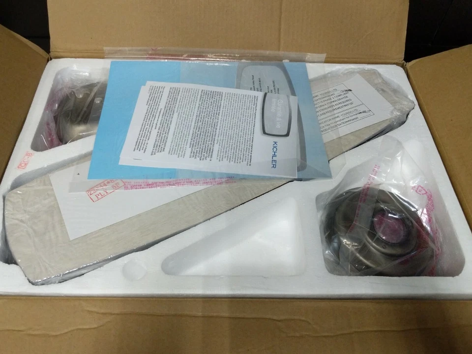 Kichler 330247BAP Terra 52" Ceiling Fan & Blades. Pewter w Cherry/Walnut - Image 4 of 4