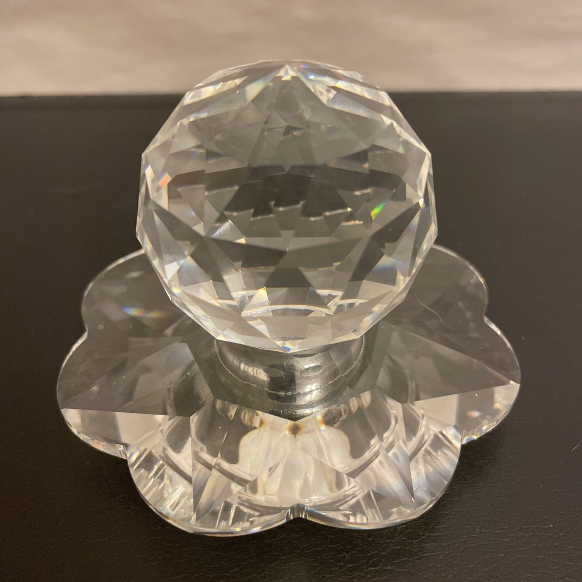 Vintage Crystal Ball &Flower Stand | eBay