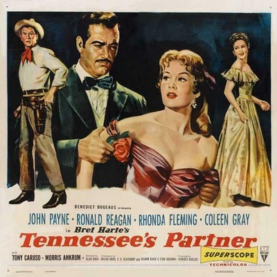 TENNESSEE'S PARTNER Movie POSTER 30 x 30 John Payne, Ronald Reagan, A