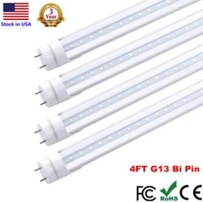 18W 4FT LED Shop Light G13 Bi-Pin LED Bulb Lights 4' LED Garage Warehouse Tube