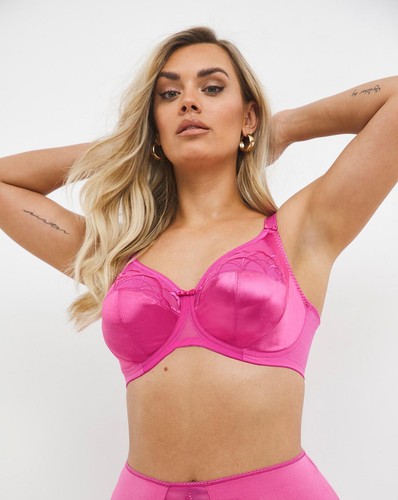 Elomi Cate UW Full Cup Banded Bra #4030 UK Sizes DD thru JJ Camelia Pink NWT $59 - Picture 4 of 7