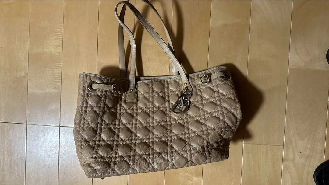 Sac fourre tout Christian Dior Panarera sac bandoulière toile marron rare utilisé