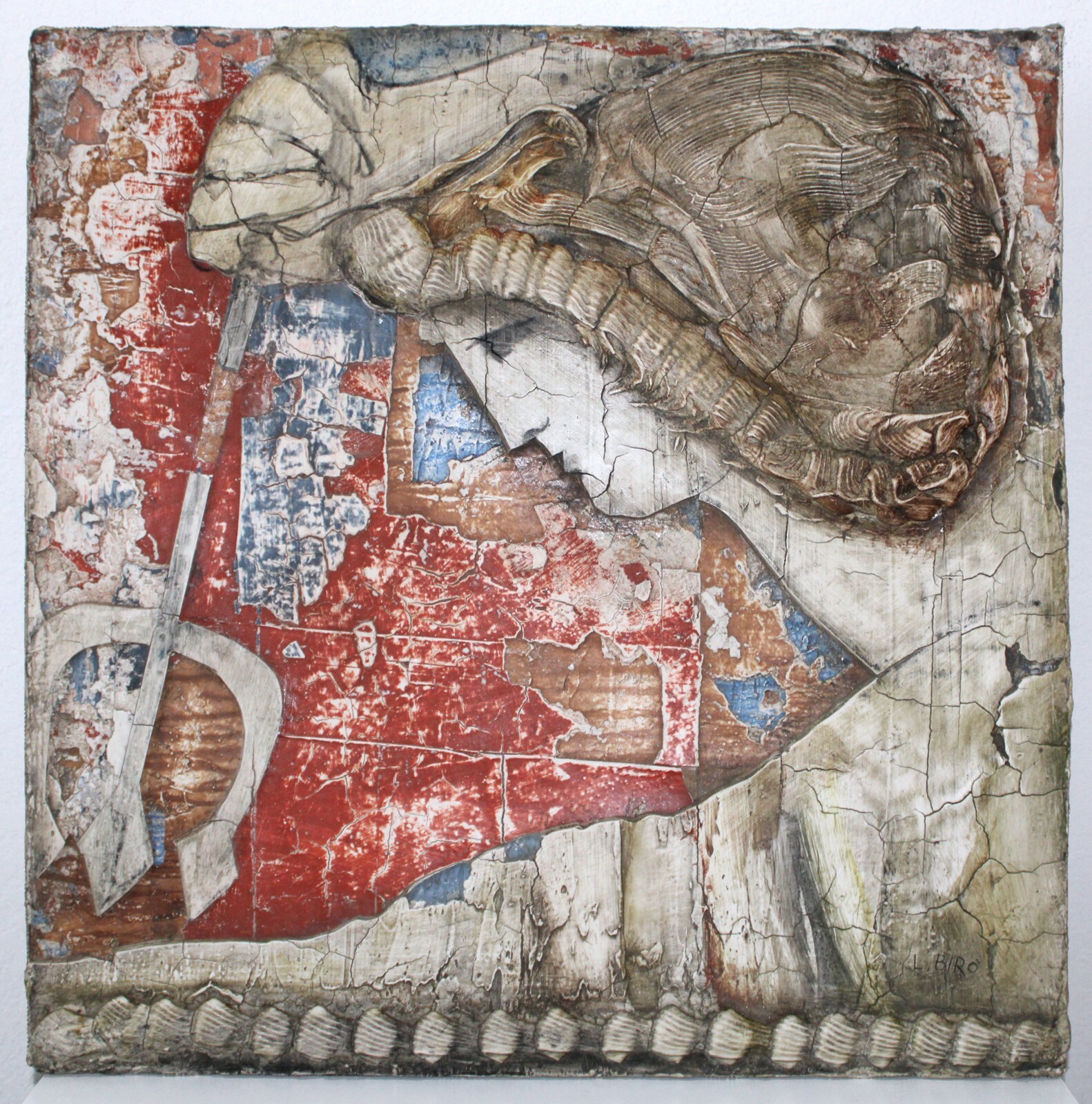 1970s Ljubo Biro Impasto Painting Greek Roman God Goddess